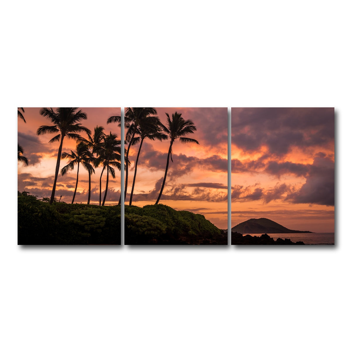 AUTO-MOCKUP WHITE | Maui Morning | 3 Piece | Gallery Wrap Canvas | group=18x24