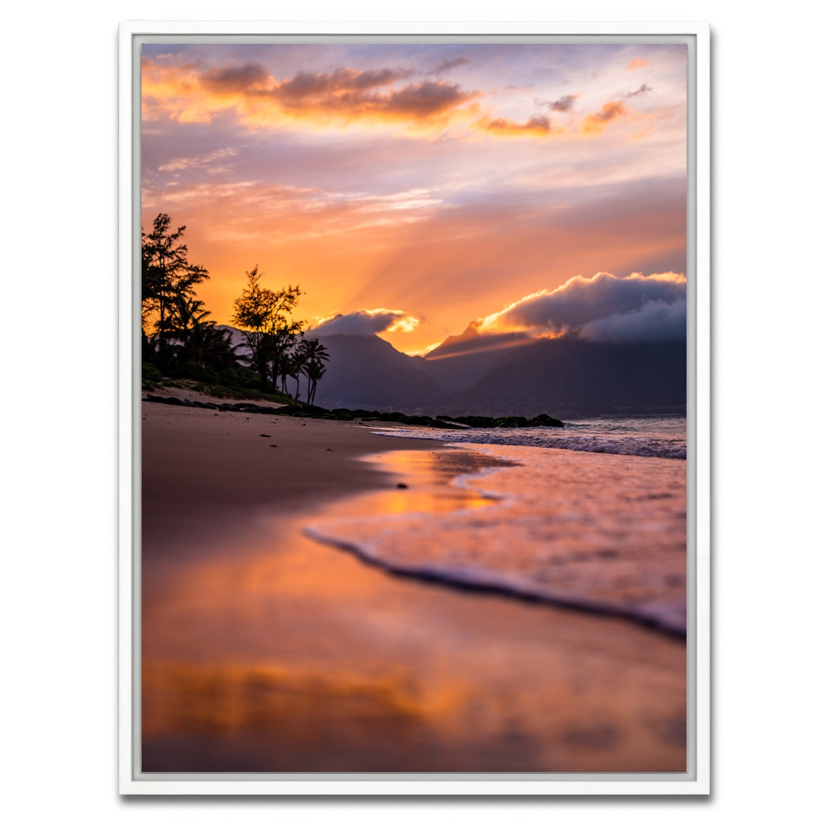 AUTO-MOCKUP WHITE | Maui Reflections | 1 Piece | White Framed Canvas | group=3x4