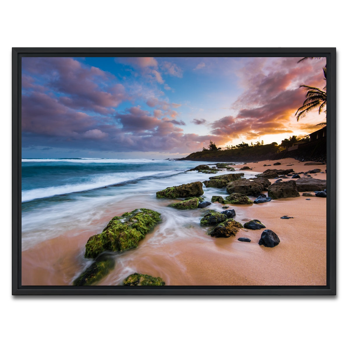 AUTO-MOCKUP WHITE | Maui Sunrise | 1 Piece | Black Framed Canvas | group=4x3