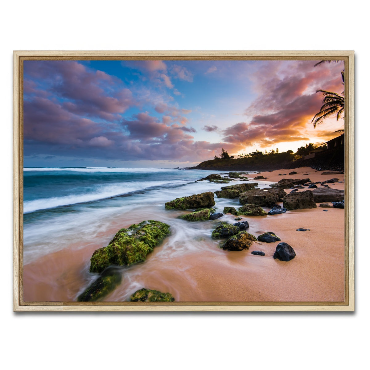 AUTO-MOCKUP WHITE | Maui Sunrise | 1 Piece | Natural Framed Canvas | group=4x3