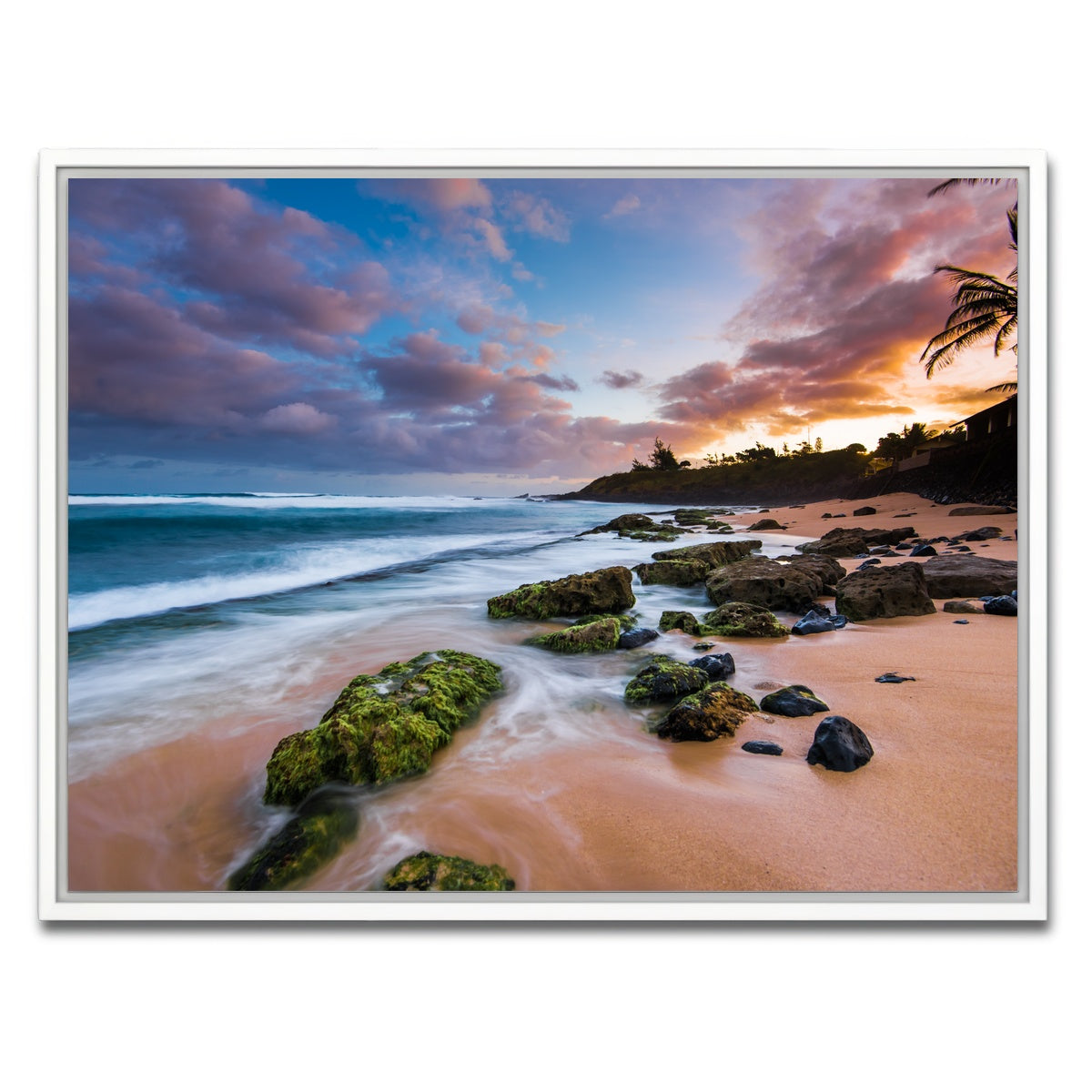 AUTO-MOCKUP WHITE | Maui Sunrise | 1 Piece | White Framed Canvas | group=4x3