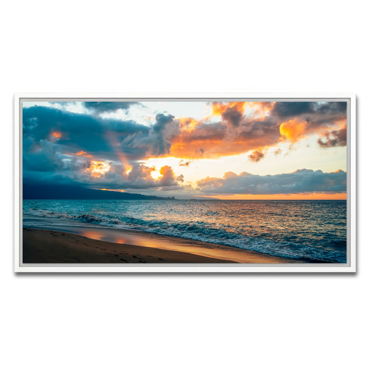 AUTO-MOCKUP WHITE | Maui Sunset | 1 Piece | White Framed Canvas | group=2x1