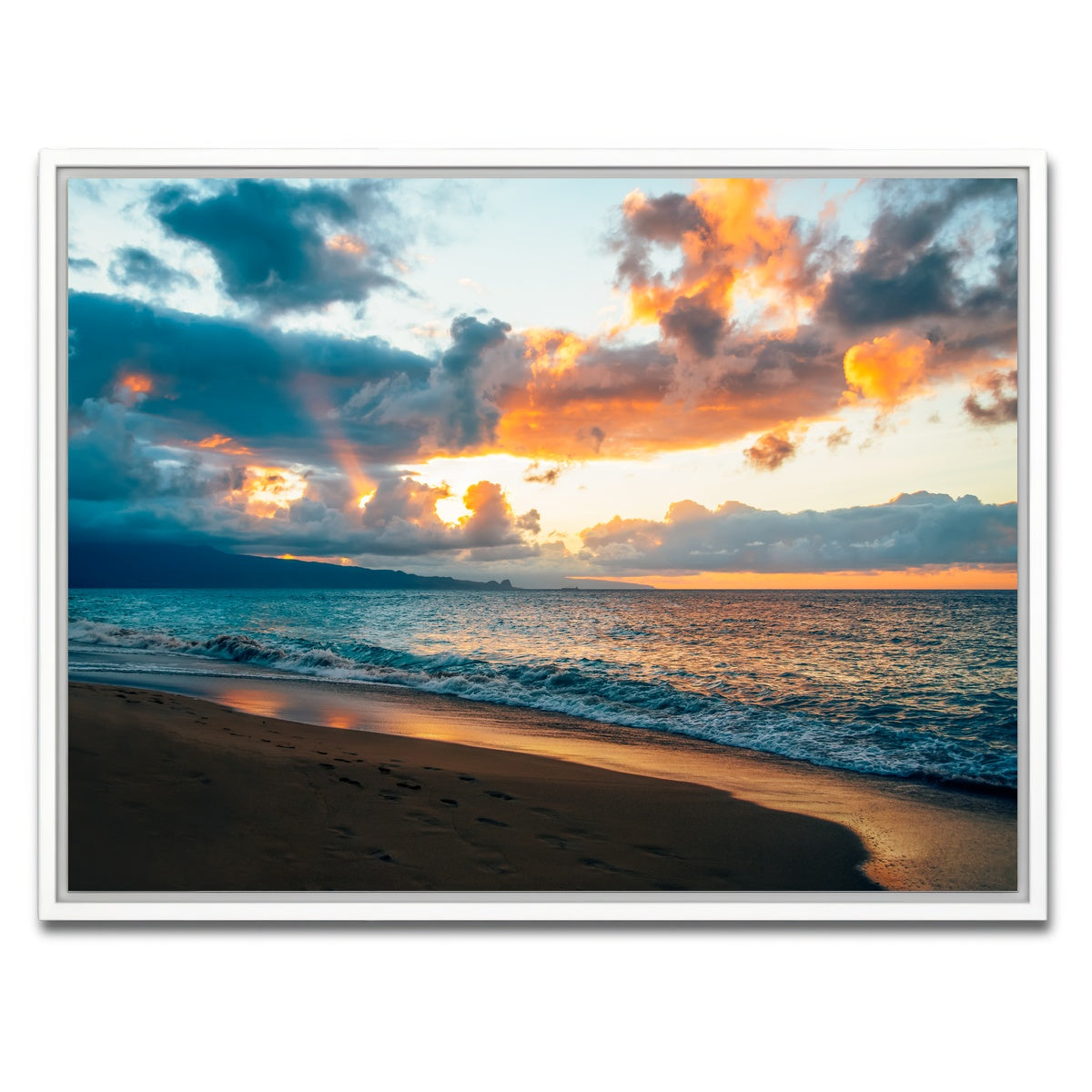 AUTO-MOCKUP WHITE | Maui Sunset | 1 Piece | White Framed Canvas | group=4x3