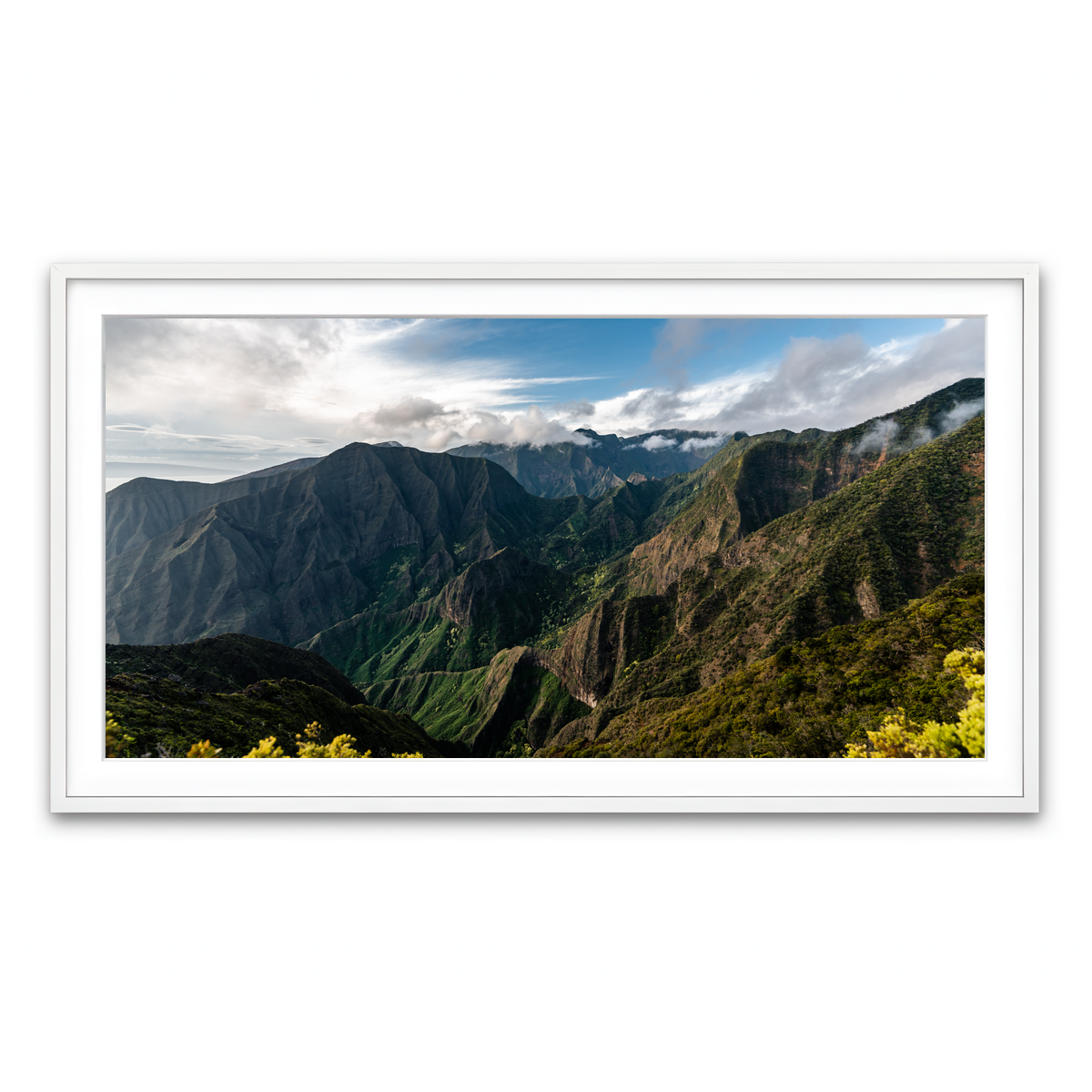 Framed Print 2x1 White
