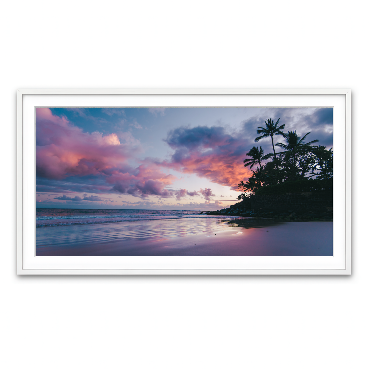 Framed Print 2x1 White