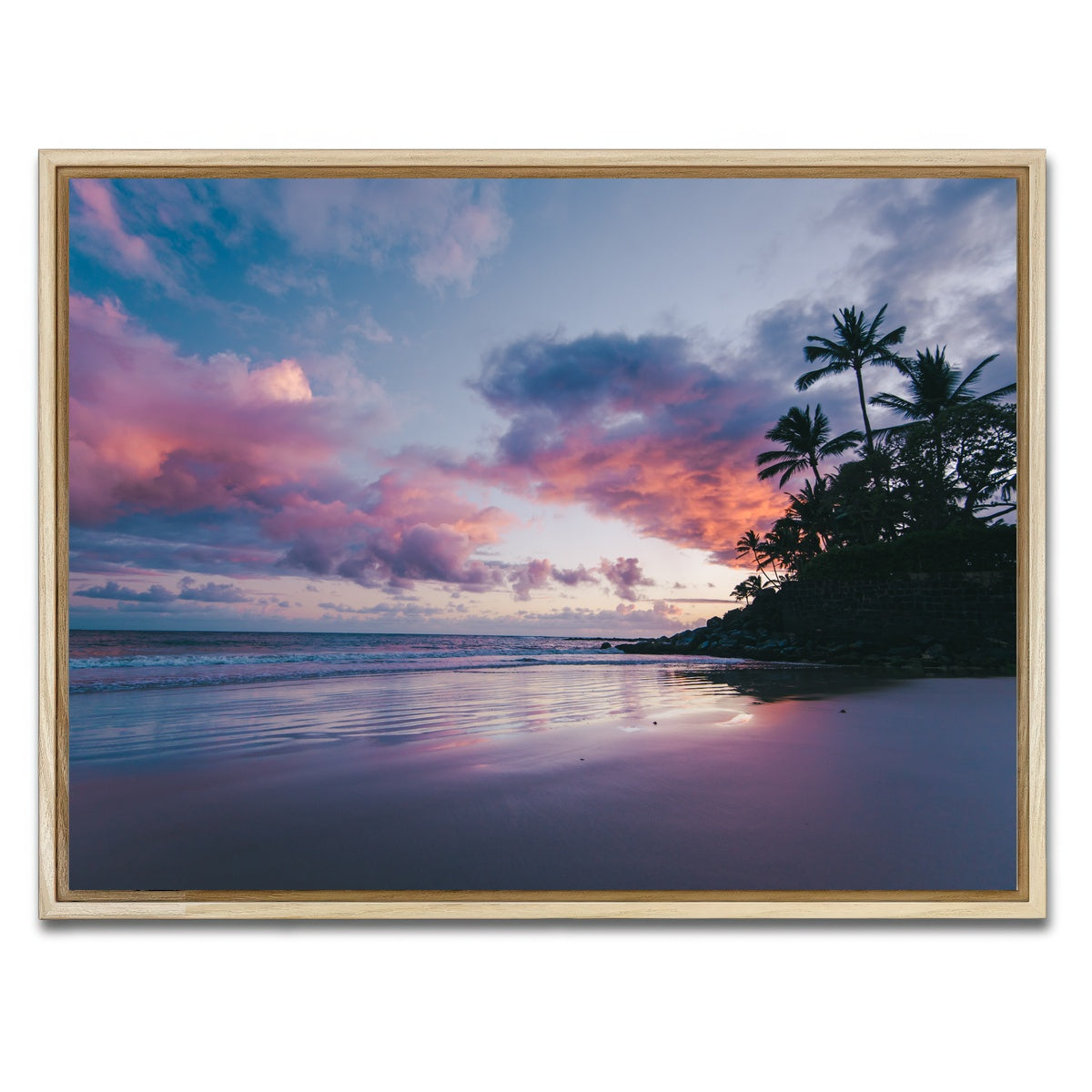 AUTO-MOCKUP WHITE | Maui at Dusk | 1 Piece | Natural Framed Canvas | group=4x3