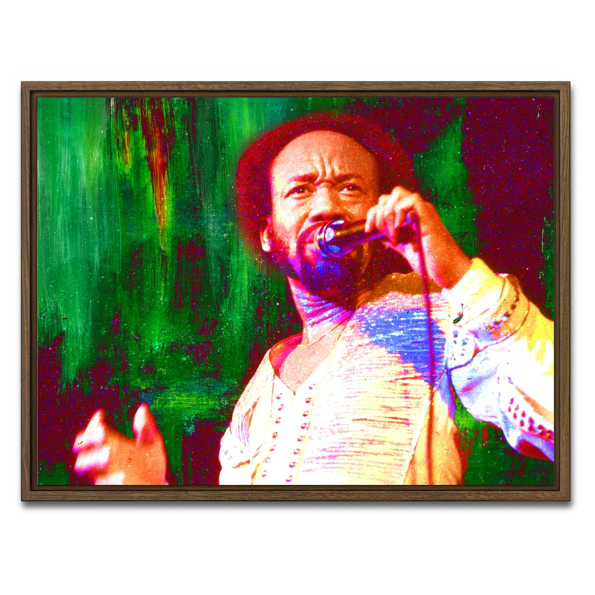 AUTO-MOCKUP WHITE | Maurice White | 1 Piece | Walnut Framed Canvas | group=4x3