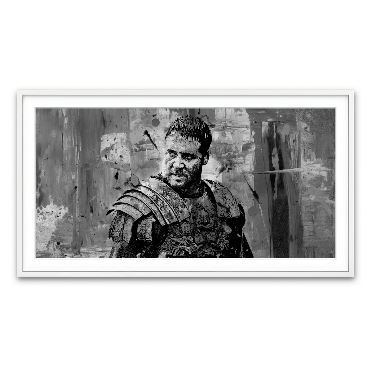 Framed Print 2x1 White