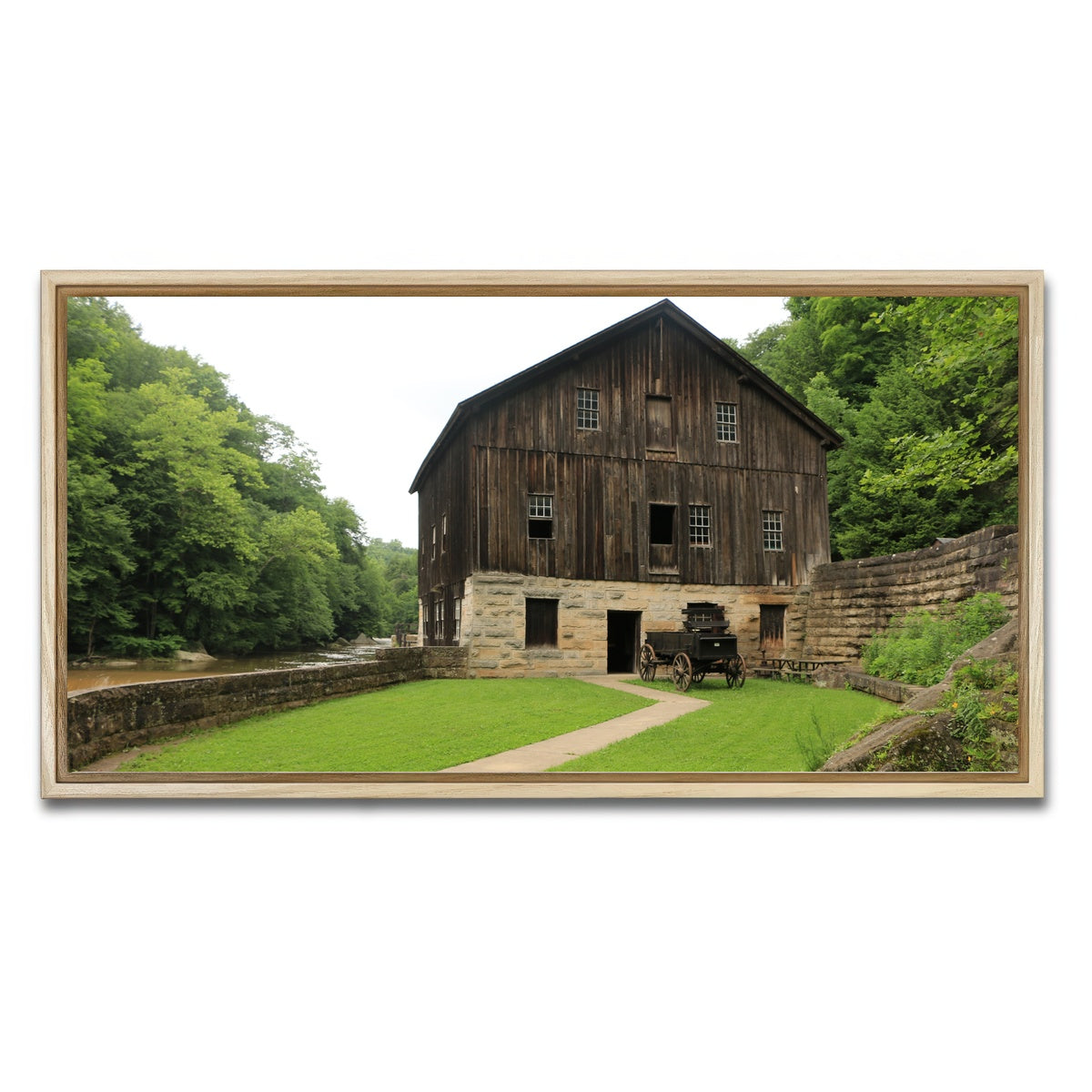 AUTO-MOCKUP WHITE | McConnells Mill State Park | 1 Piece | Natural Framed Canvas | group=2x1