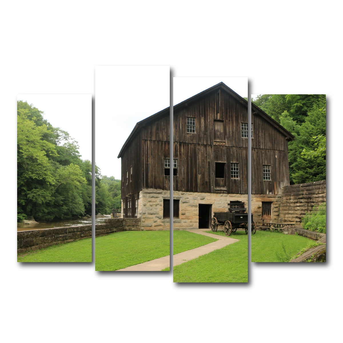 AUTO-MOCKUP WHITE | McConnells Mill State Park | 4 Piece | Gallery Wrap Canvas | group=4_normal