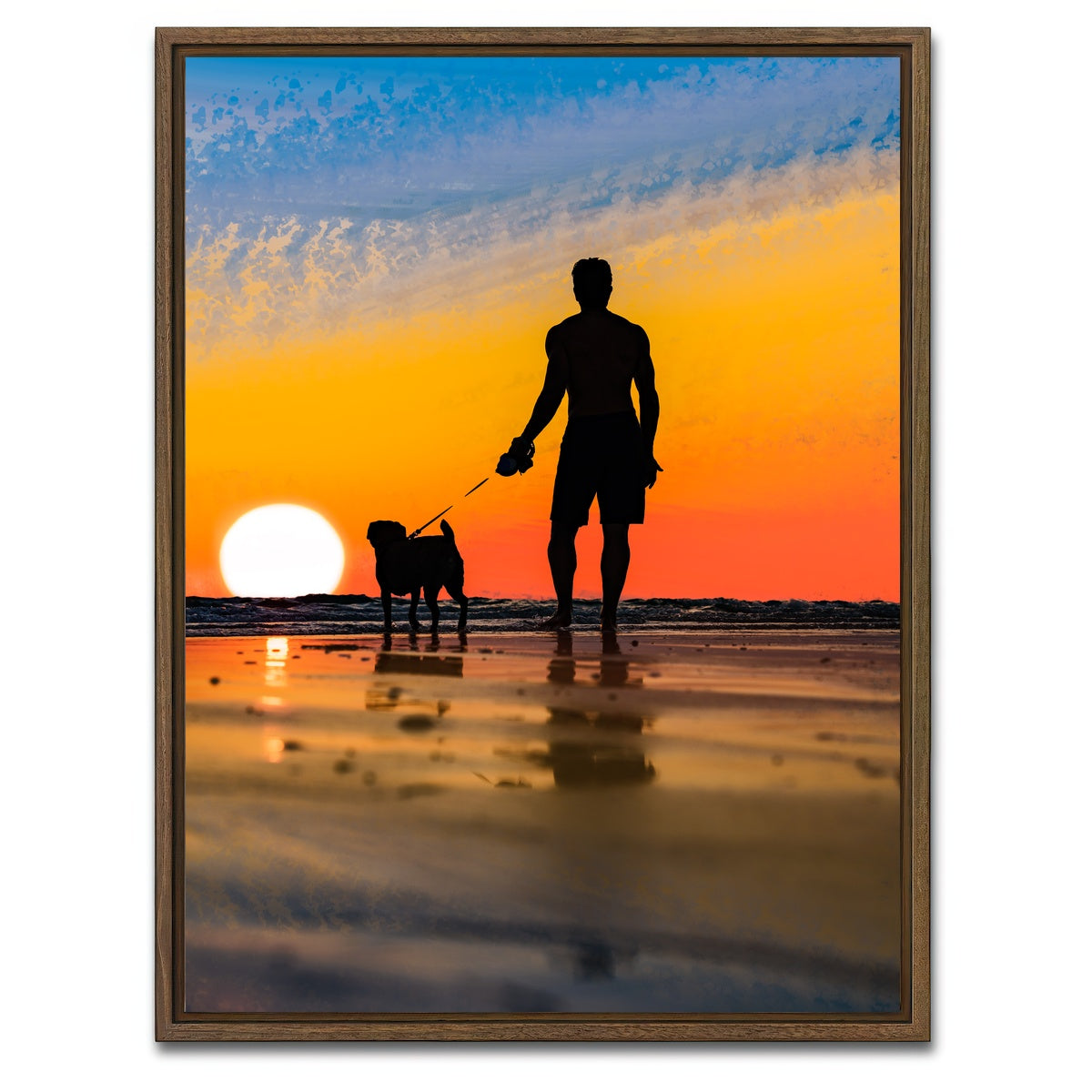 AUTO-MOCKUP WHITE | Me and My Best Bud | 1 Piece | Walnut Framed Canvas | group=3x4