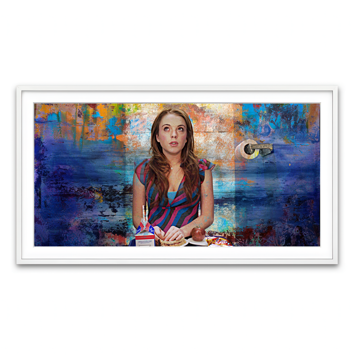 Framed Print 2x1 White