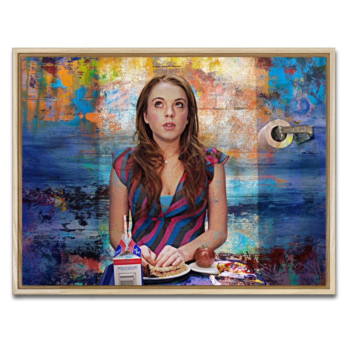 AUTO-MOCKUP WHITE | Mean Girls Bathroom Lunch | 1 Piece | Natural Framed Canvas | group=4x3