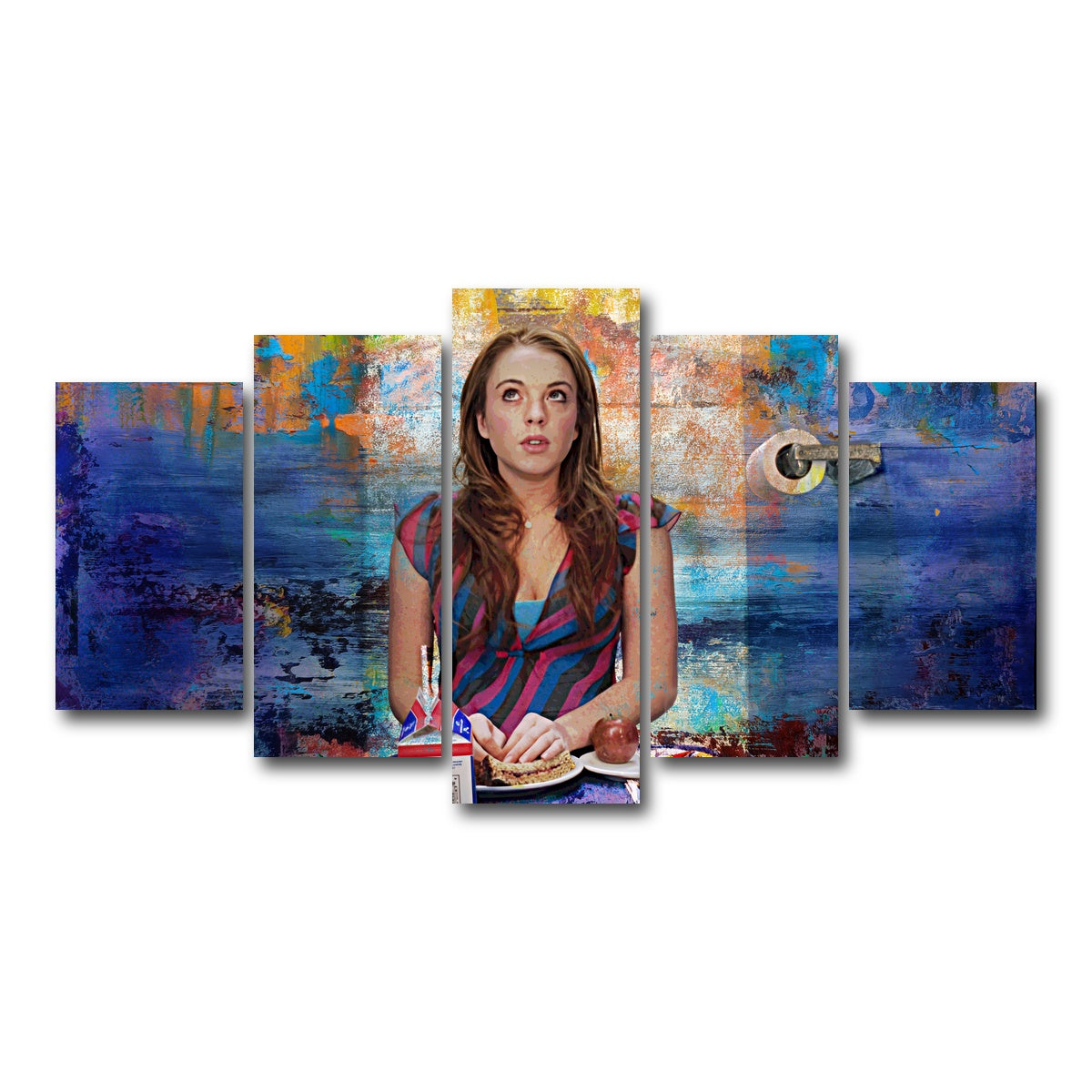 AUTO-MOCKUP WHITE | Mean Girls Bathroom Lunch | 5 Piece | Gallery Wrap Canvas | group=5_normal