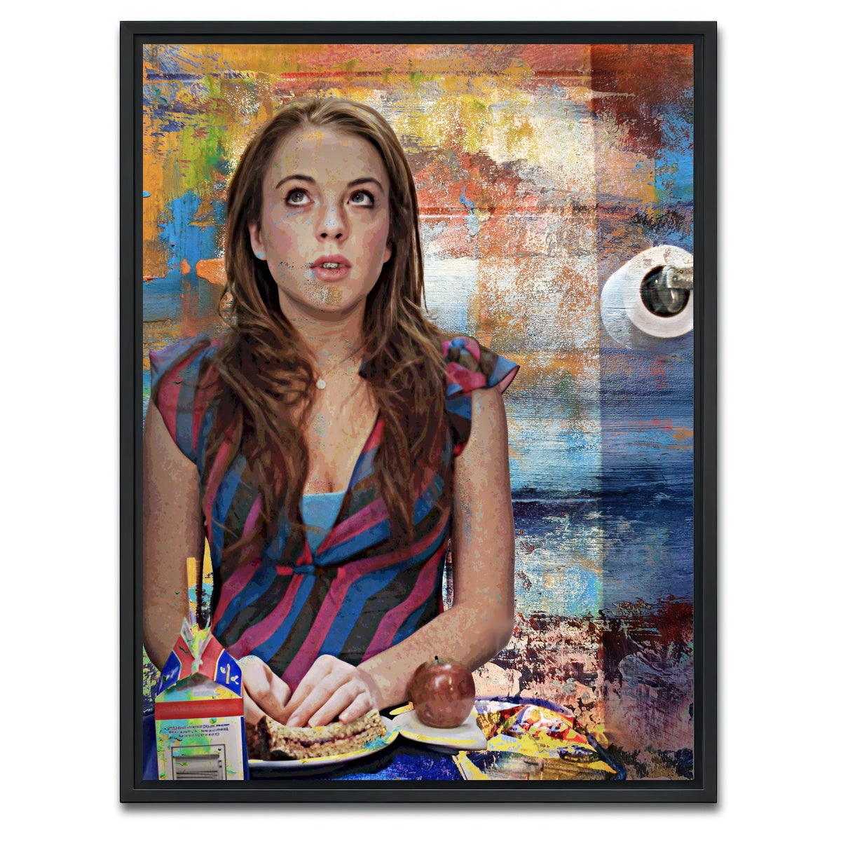 AUTO-MOCKUP WHITE | Mean Girls Bathroom | 1 Piece | Black Framed Canvas | group=3x4