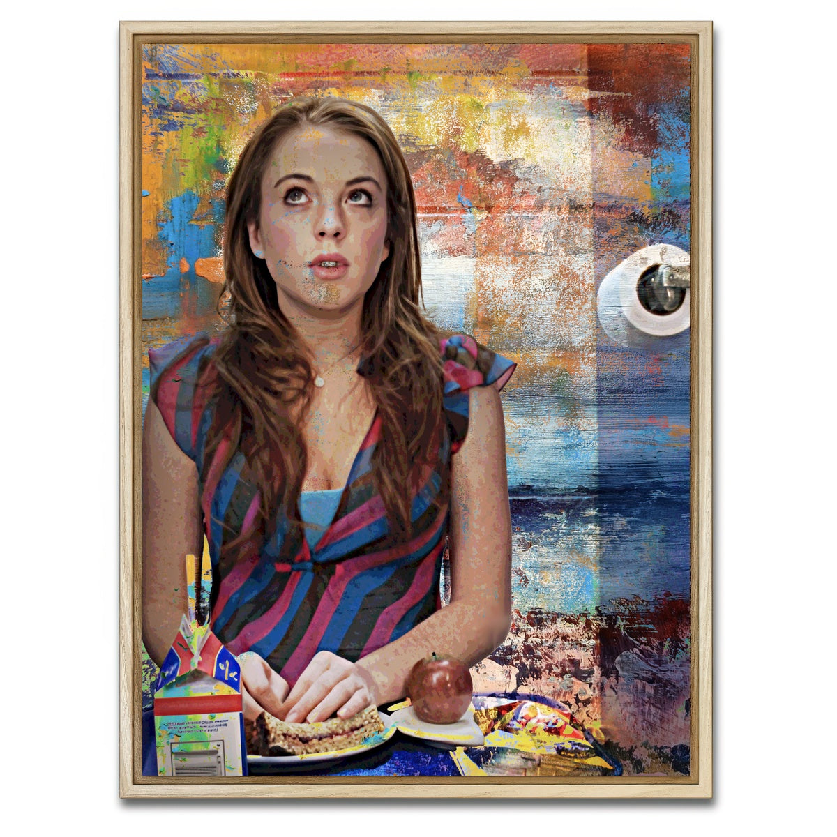 AUTO-MOCKUP WHITE | Mean Girls Bathroom | 1 Piece | Natural Framed Canvas | group=3x4