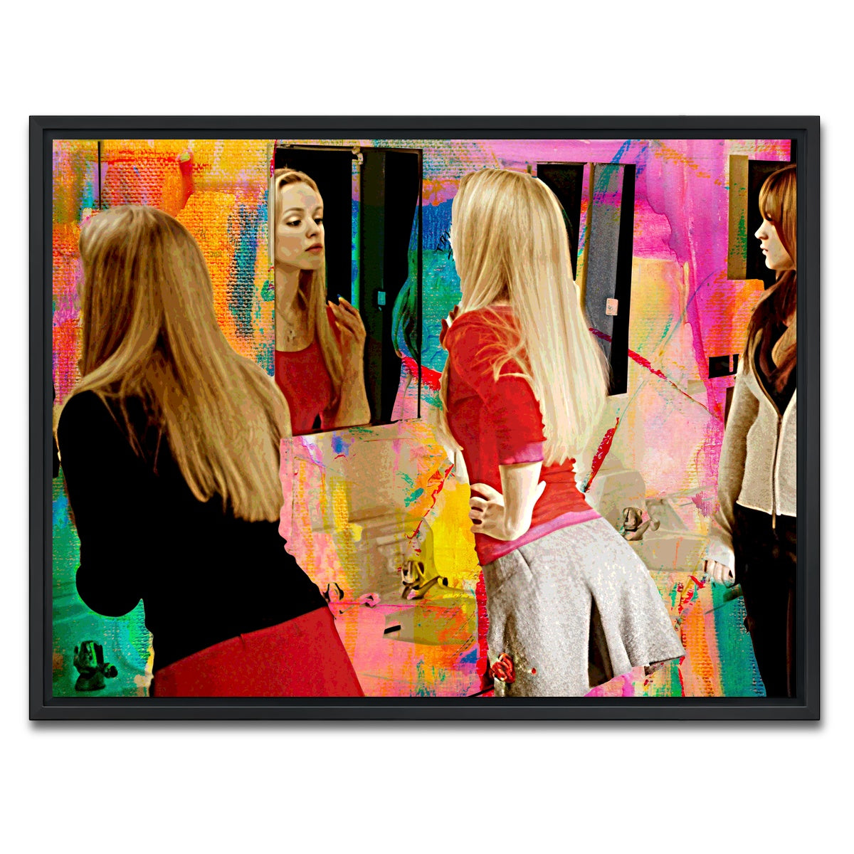 AUTO-MOCKUP WHITE | Mean Girls Lipstick | 1 Piece | Black Framed Canvas | group=4x3