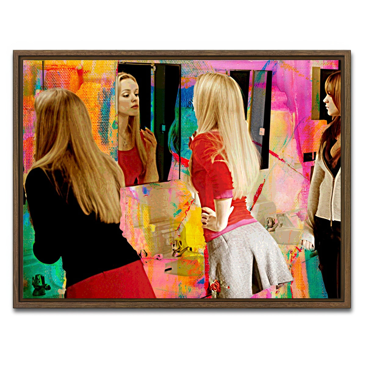 AUTO-MOCKUP WHITE | Mean Girls Lipstick | 1 Piece | Walnut Framed Canvas | group=4x3