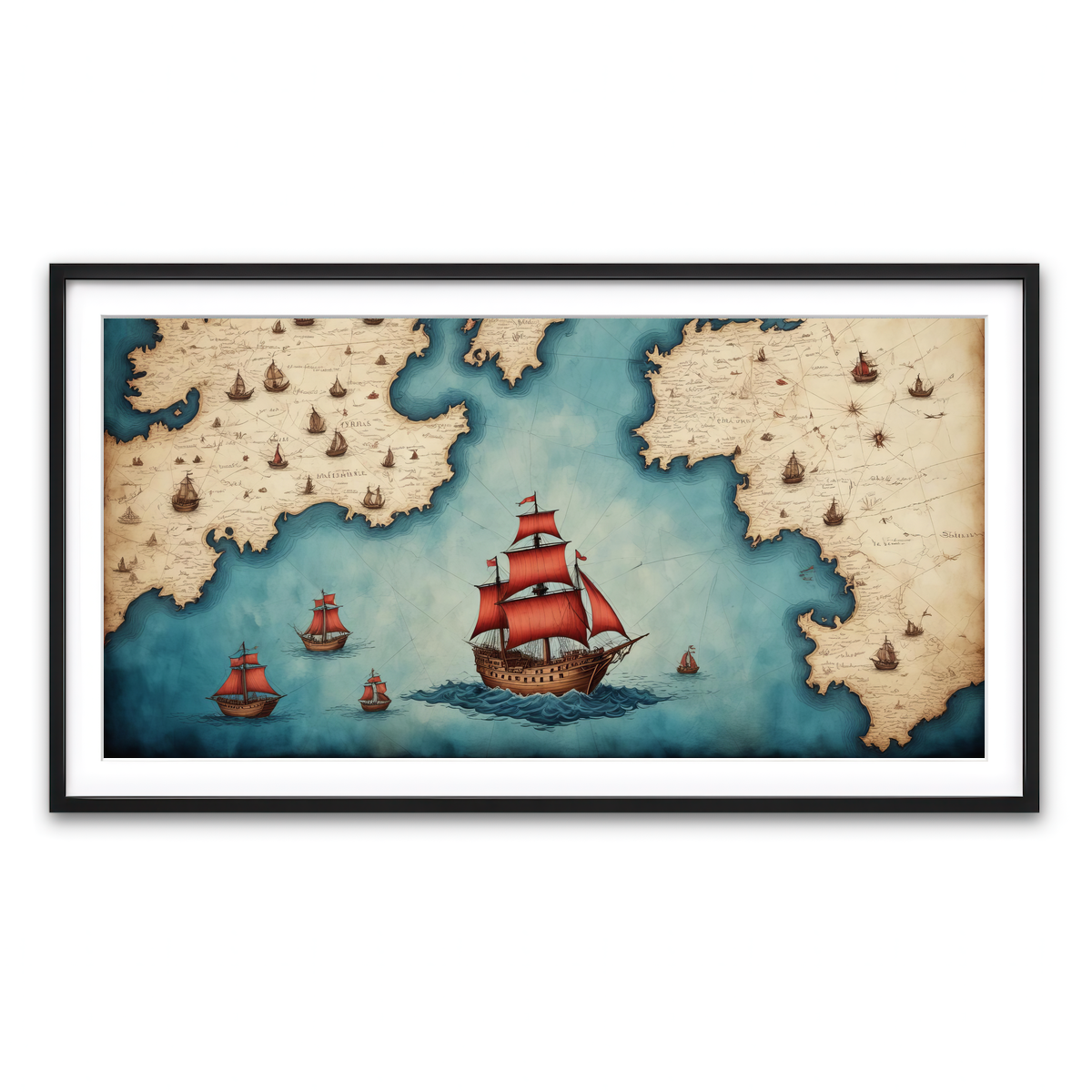 Framed Print 2x1 Black