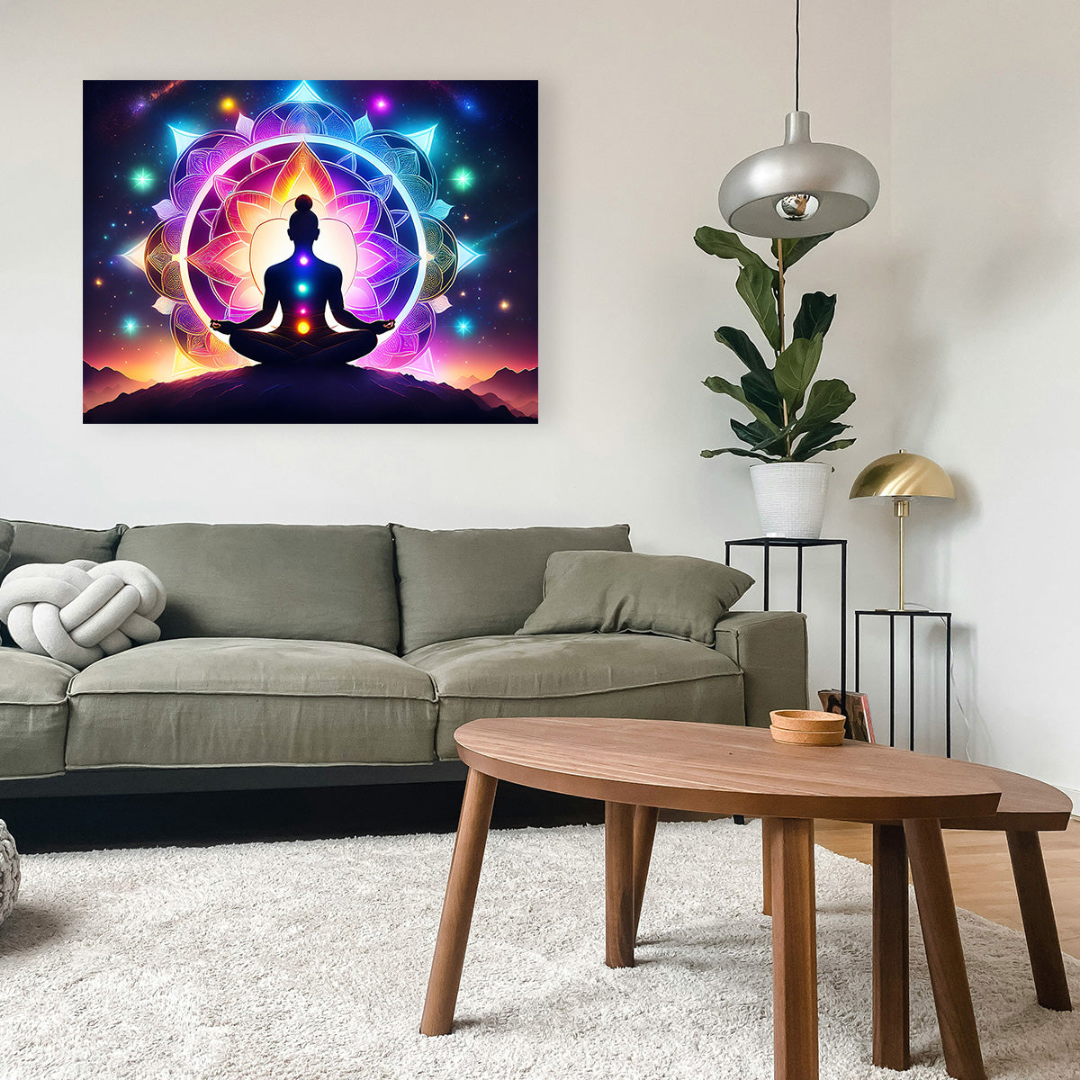 Meditating Chakras Wall Art