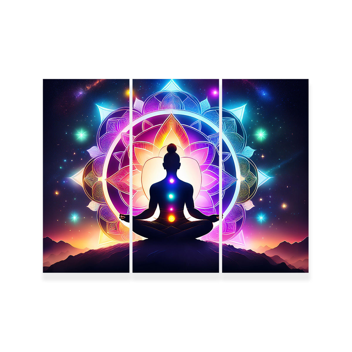 Meditating Chakras Wall Art
