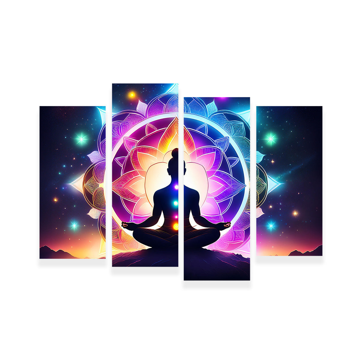 Meditating Chakras Wall Art