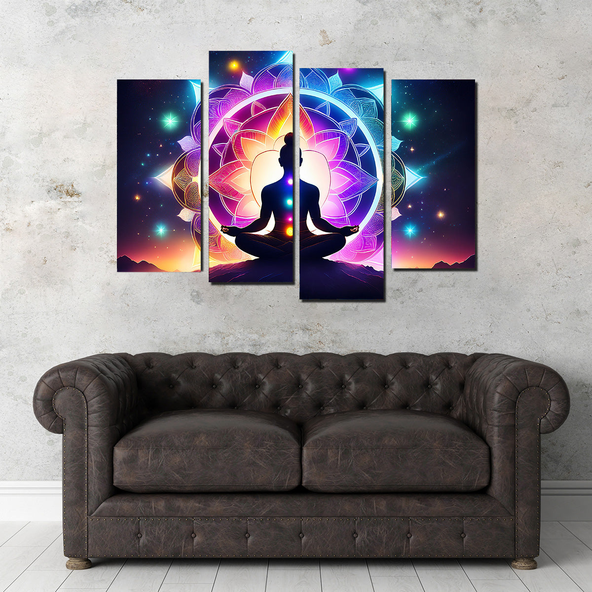 Meditating Chakras Wall Art