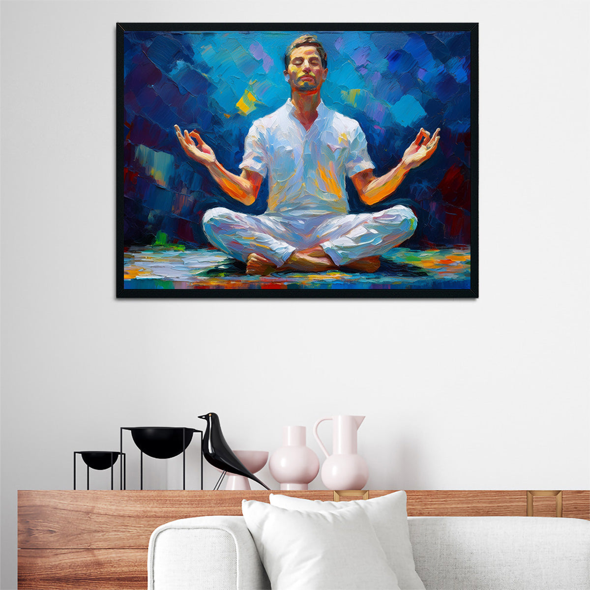 Meditating Man Wall Art