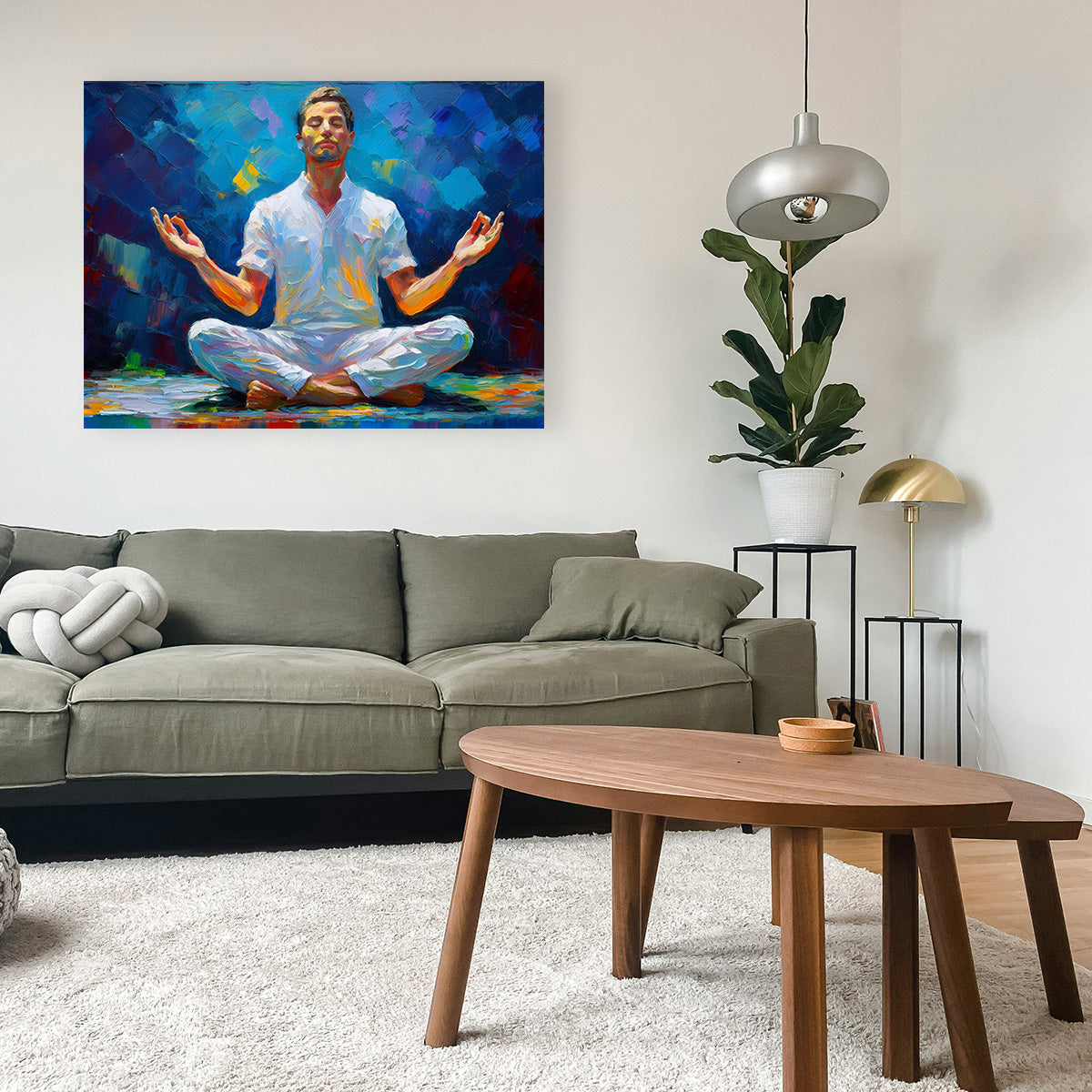 Meditating Man Wall Art
