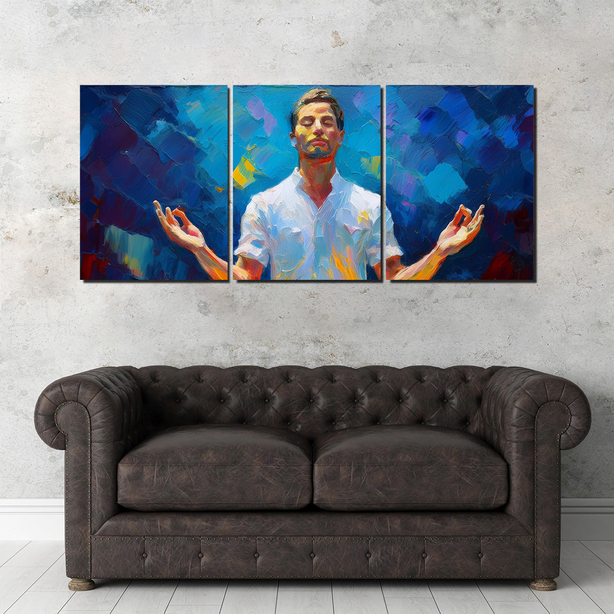 Meditating Man Wall Art