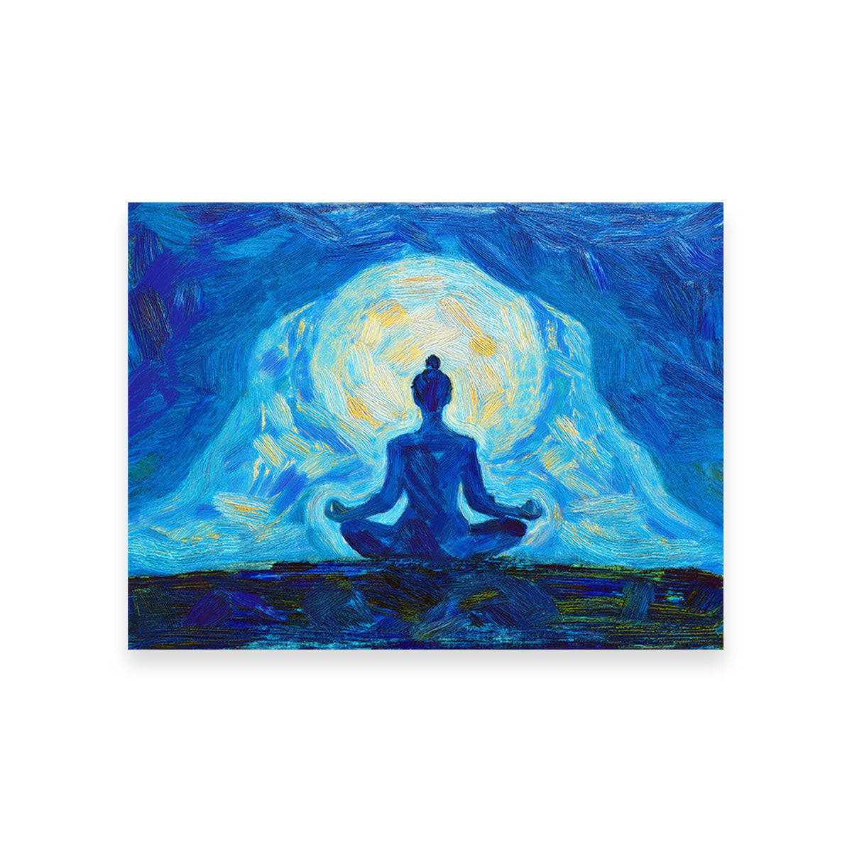 Meditating Silhouette Wall Art