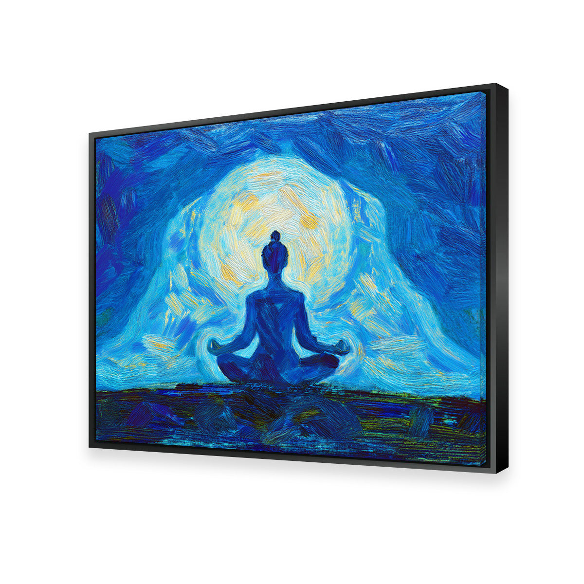 Meditating Silhouette Wall Art