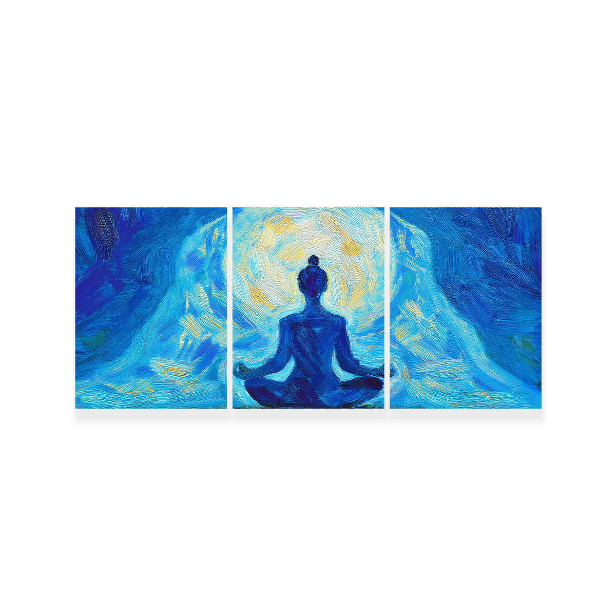Meditating Silhouette Wall Art