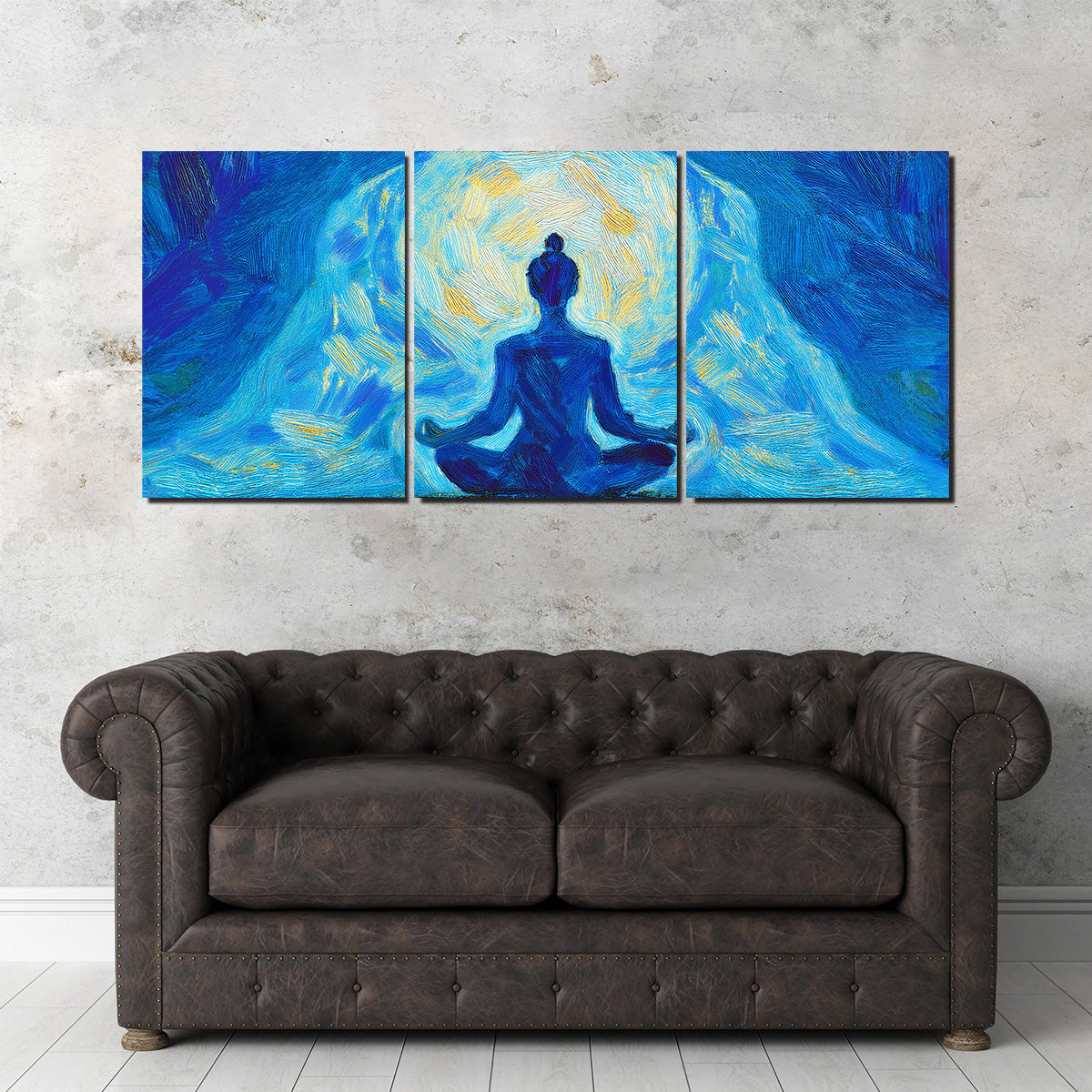 Meditating Silhouette Wall Art