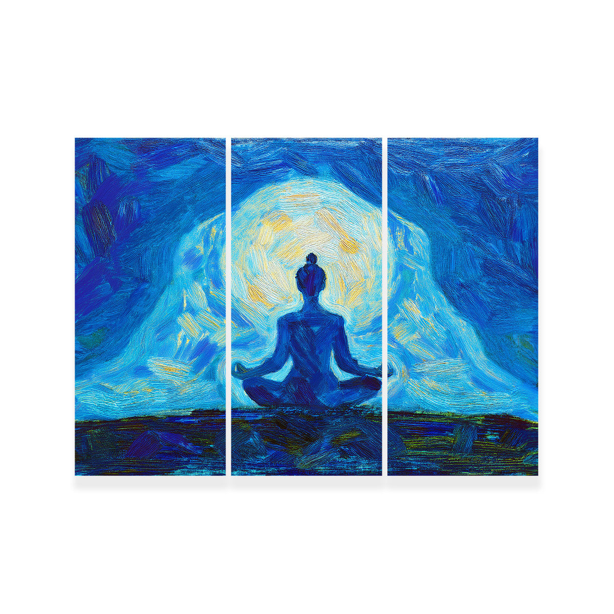 Meditating Silhouette Wall Art
