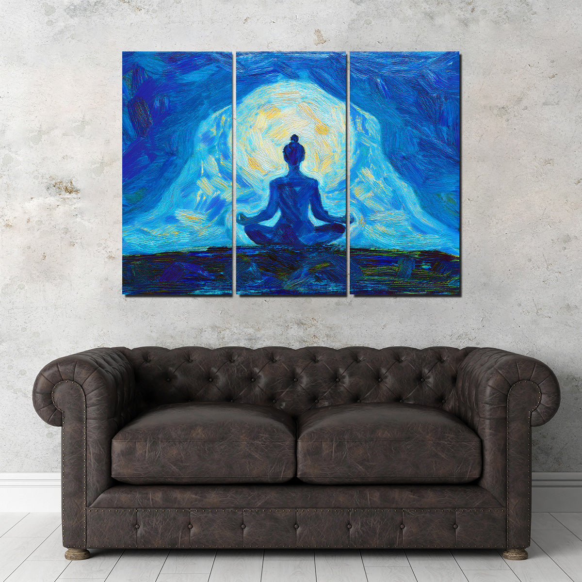 Meditating Silhouette Wall Art