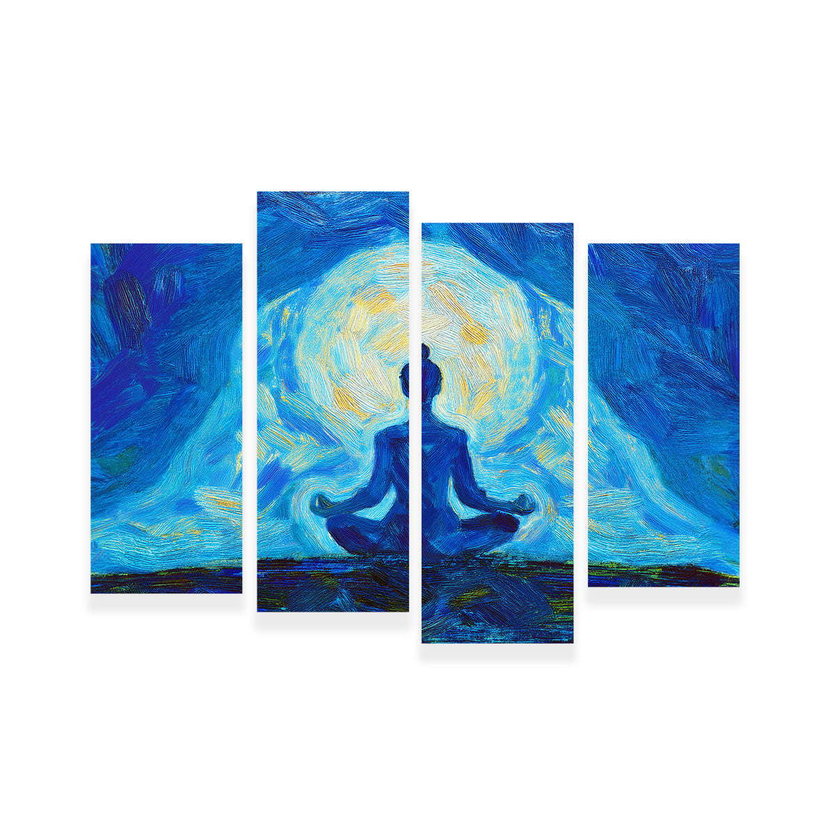 Meditating Silhouette Wall Art
