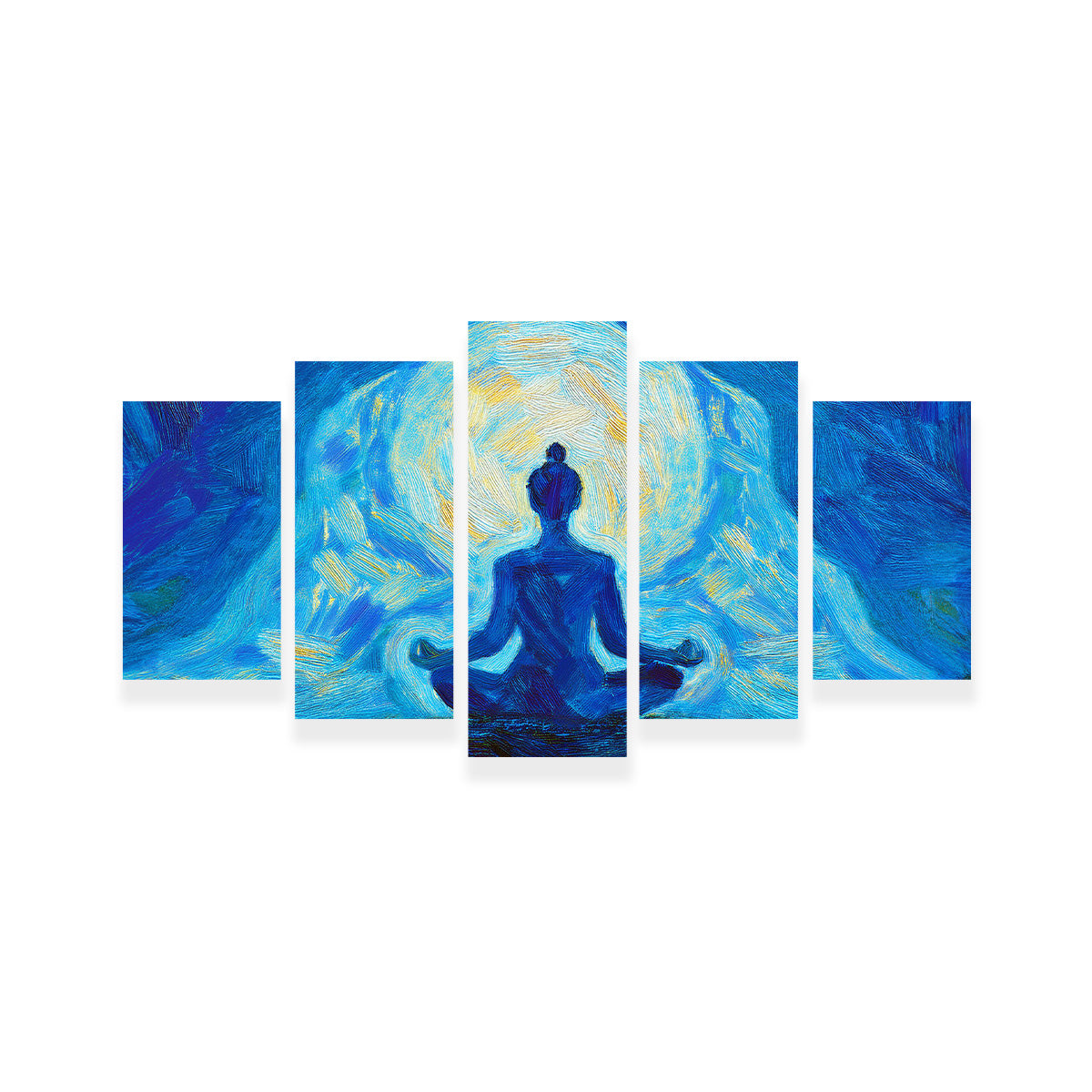 Meditating Silhouette Wall Art