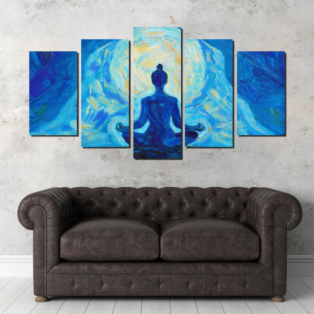 Meditating Silhouette Wall Art