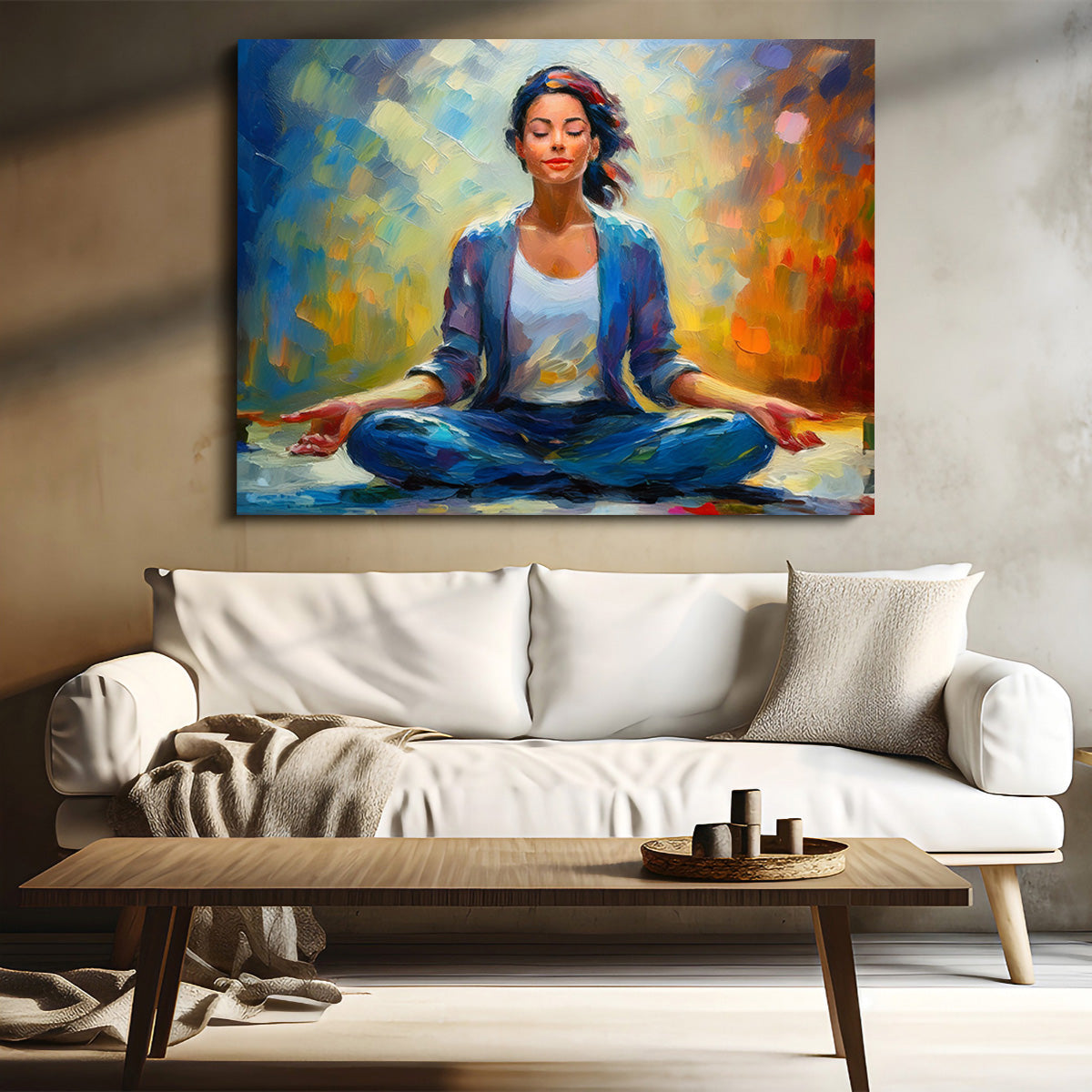 Meditating Woman Wall Art