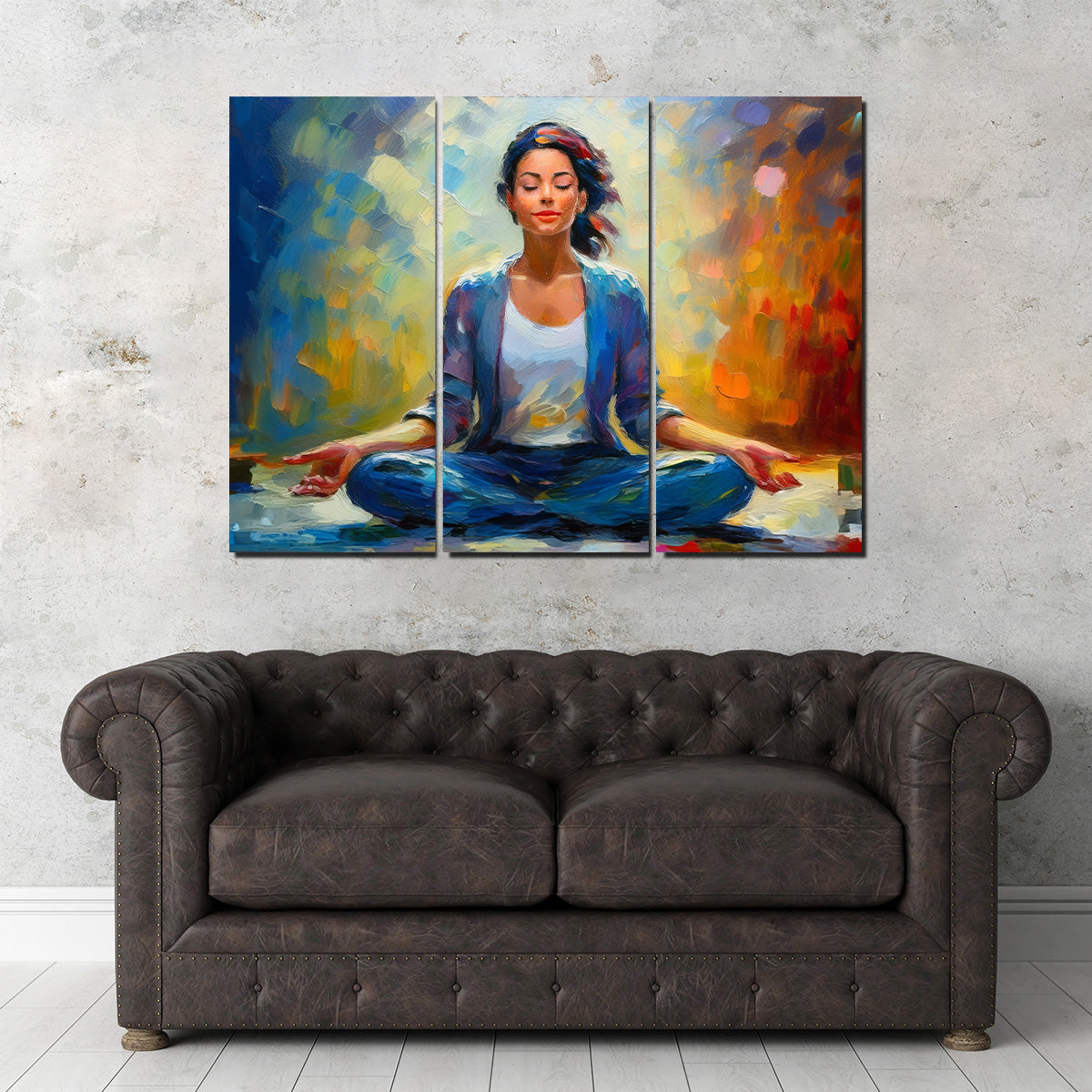 Meditating Woman Wall Art