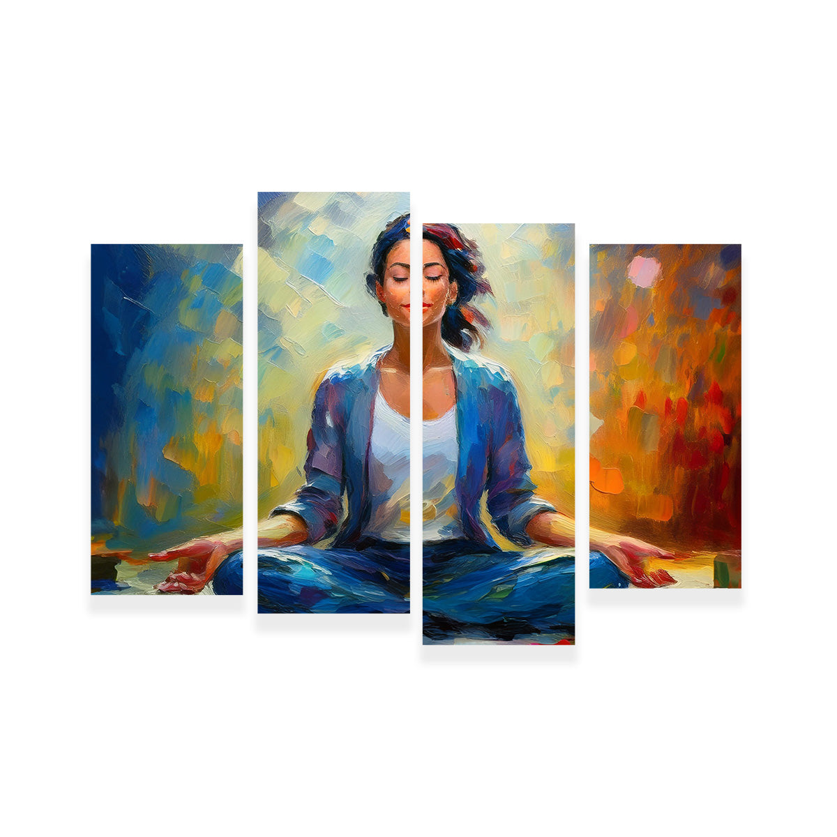 Meditating Woman Wall Art