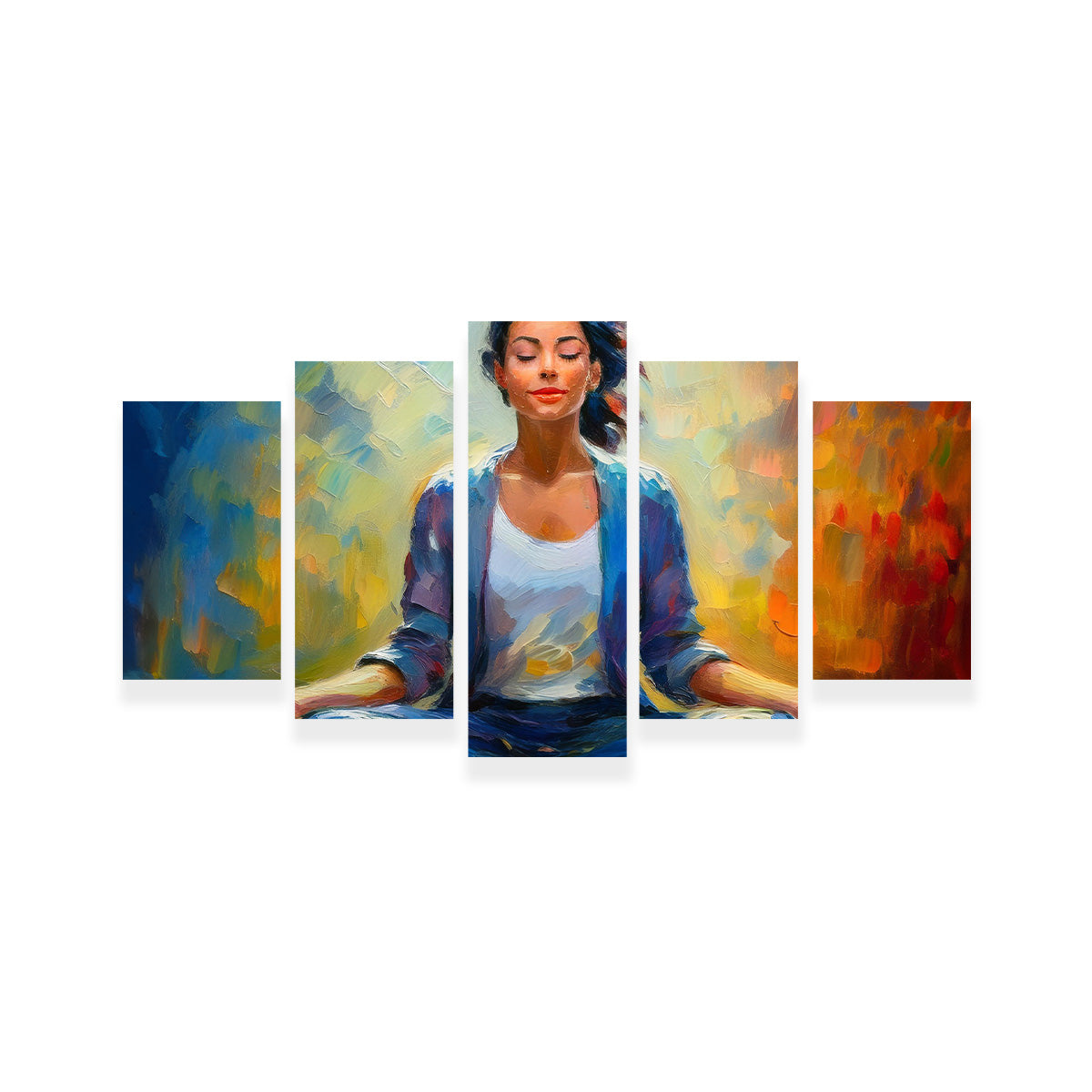 Meditating Woman Wall Art