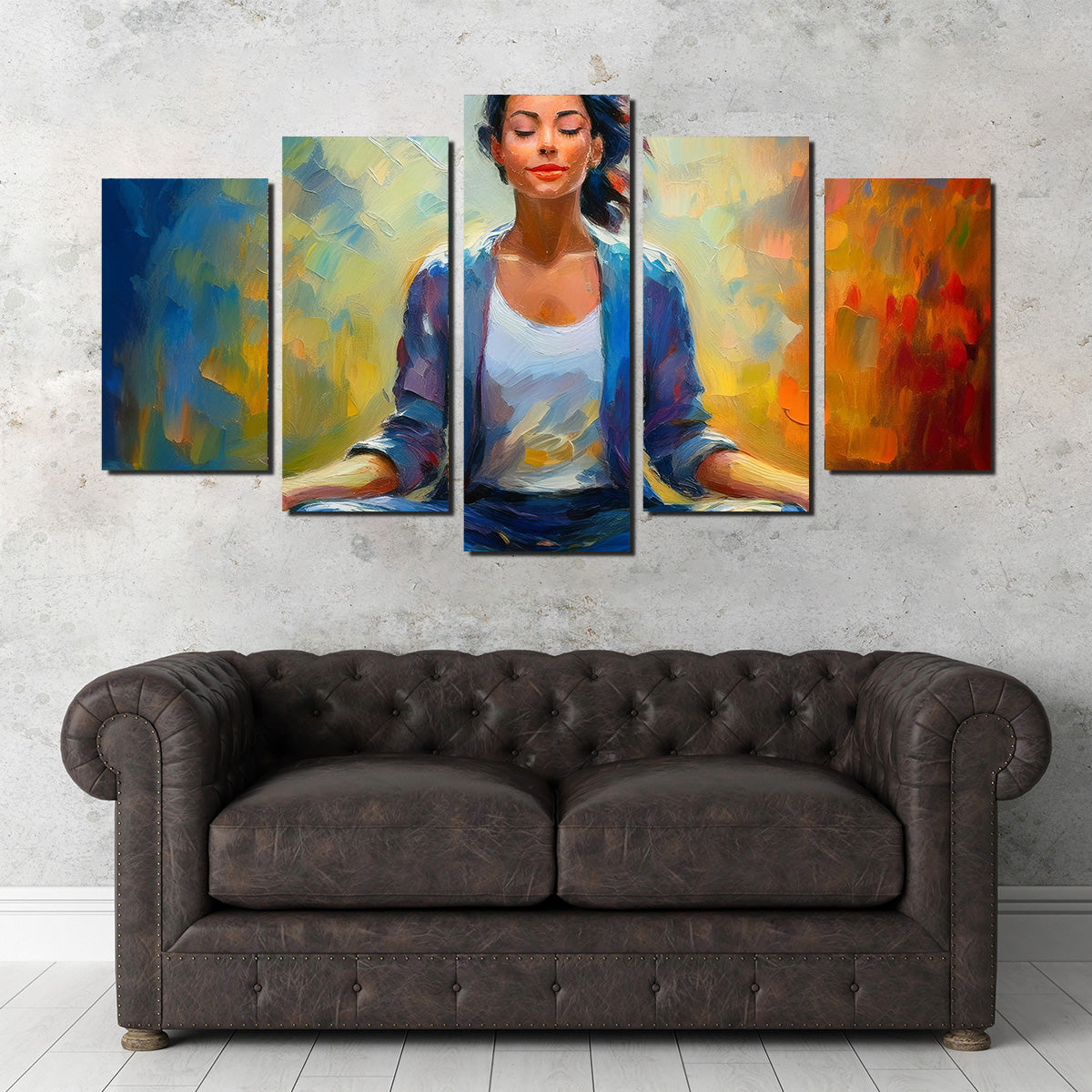 Meditating Woman Wall Art
