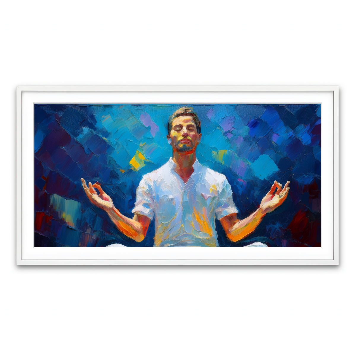 Framed Print 2x1 White