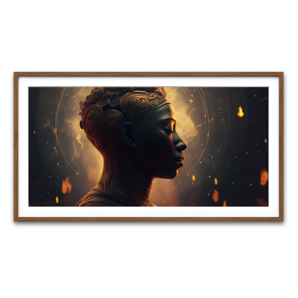 Framed Print 2x1 Walnut
