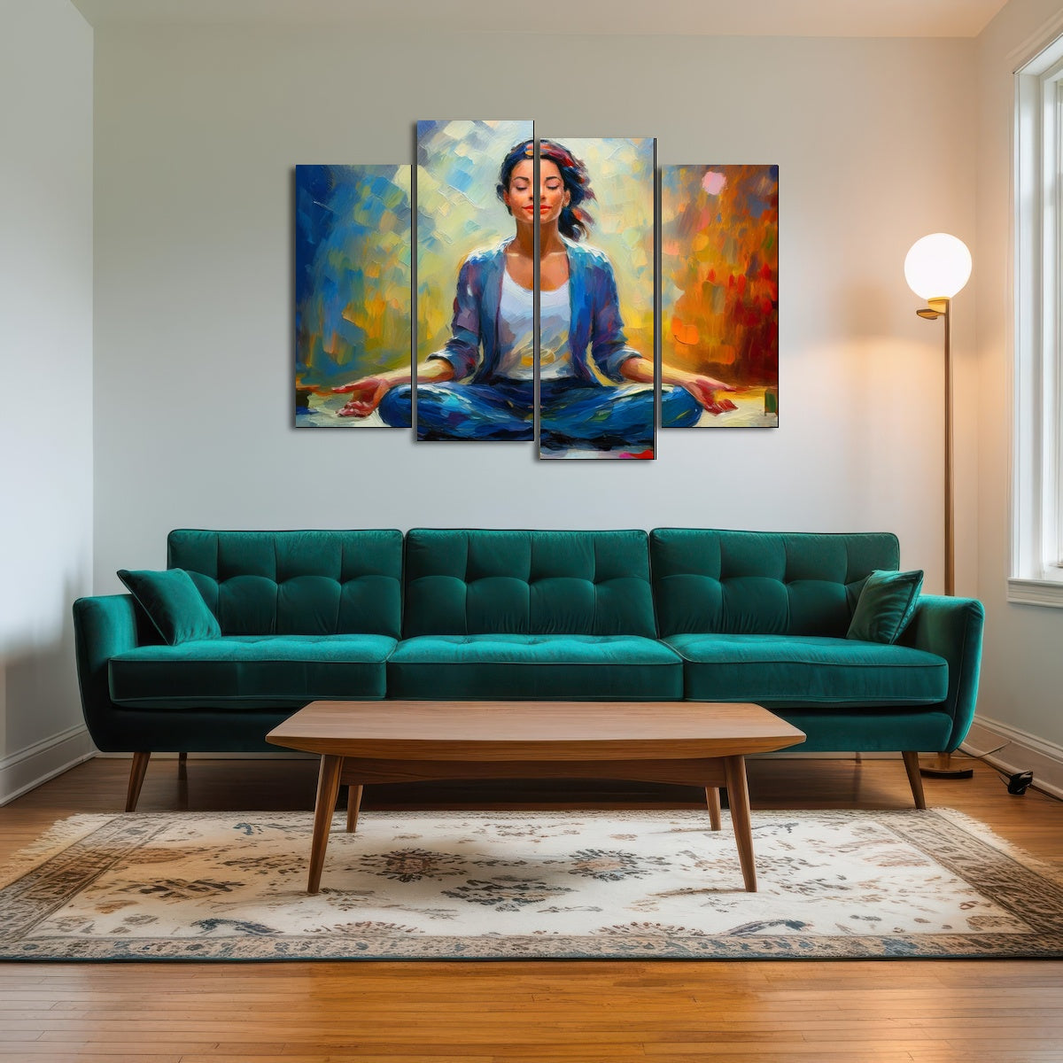 AUTO-MOCKUP ROOM | Meditating Woman