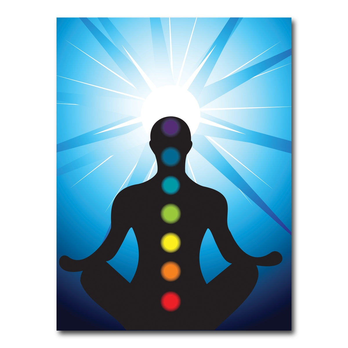 AUTO-MOCKUP WHITE | Meditating with chakra | 1 Piece | Gallery Wrap Canvas | group=3x4