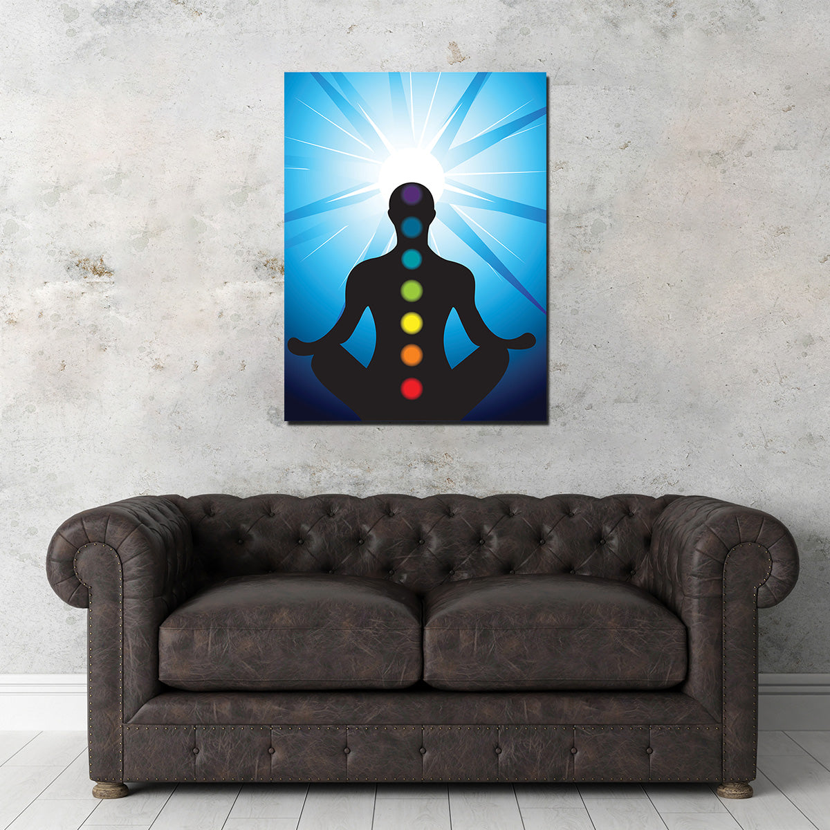 Meditating with Chakra Wall Art