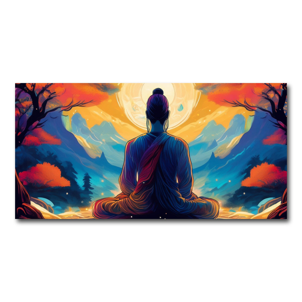 AUTO-MOCKUP WHITE | Meditation Painting | 1 Piece | Gallery Wrap Canvas | group=2x1